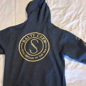 Salty Crew Zip Up Navy Hoodie Size M